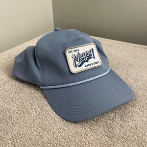 Mugsy‎ Jeans Hat Snapback Blue Mens Logo Patch Rope Adjustable Casual